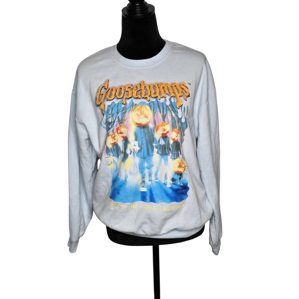 Goosebumps Attack of the Jack-O'-Lanterns Sweatshirt R.L. Stine Blue M